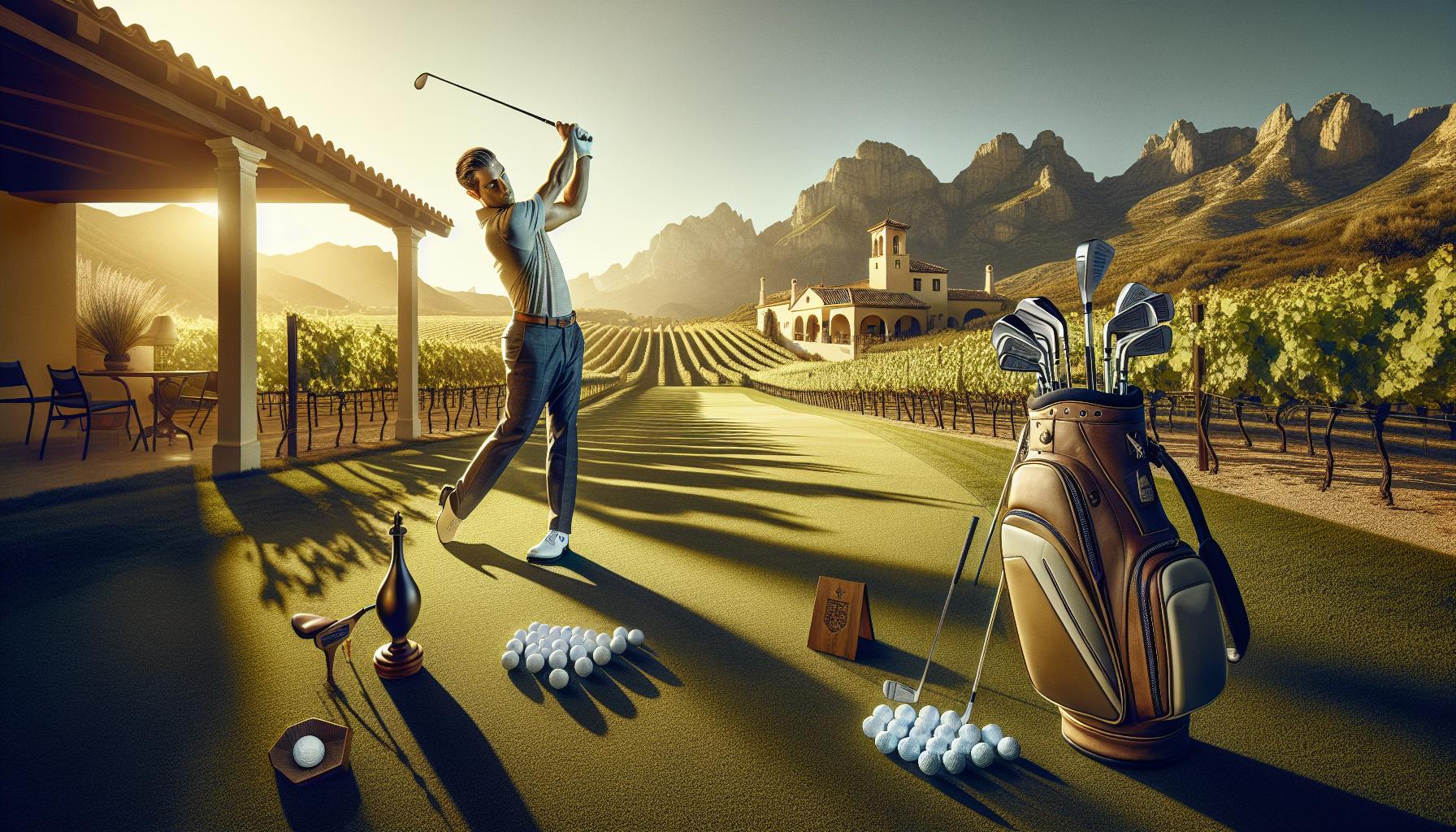 Equipamiento esencial para golf en entornos vinícolas