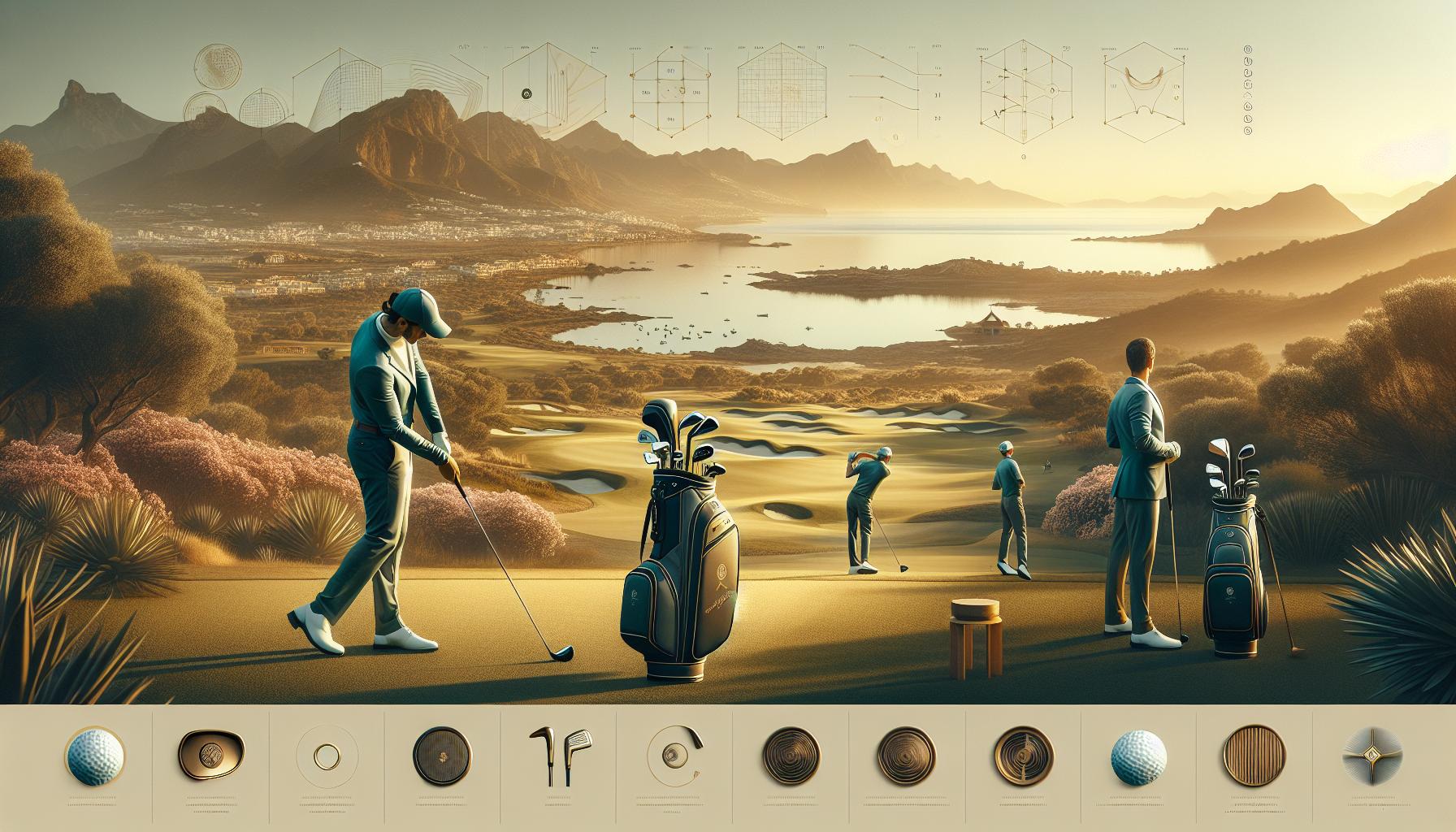 Explorando las instalaciones del campo de golf