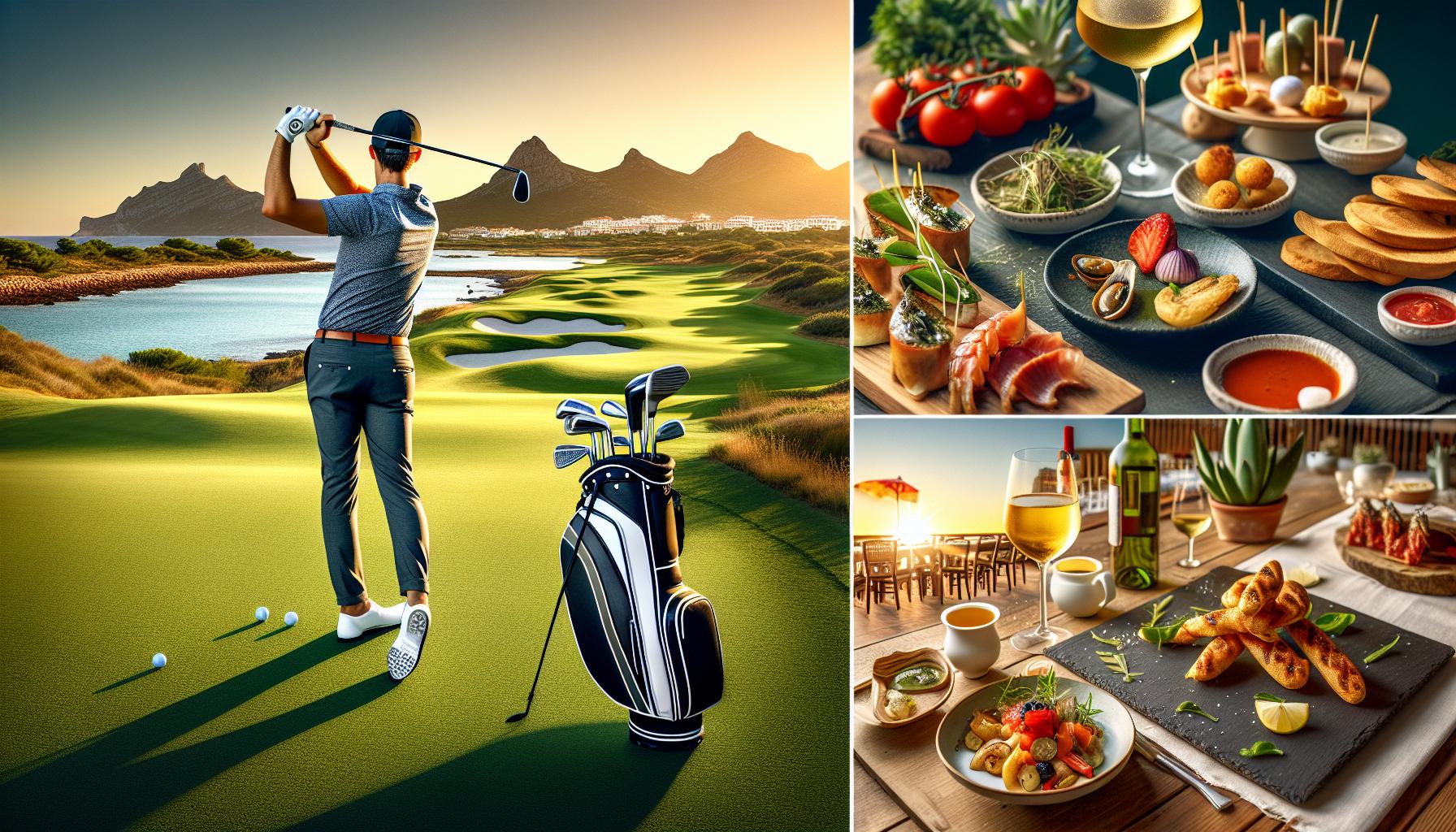 Gastronomía local después de un día de golf